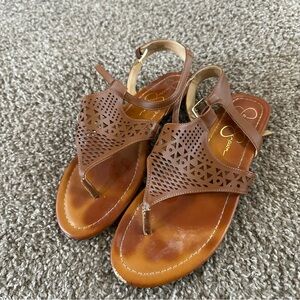 Jessica Simpson Brown Cutout Sandals 🐞